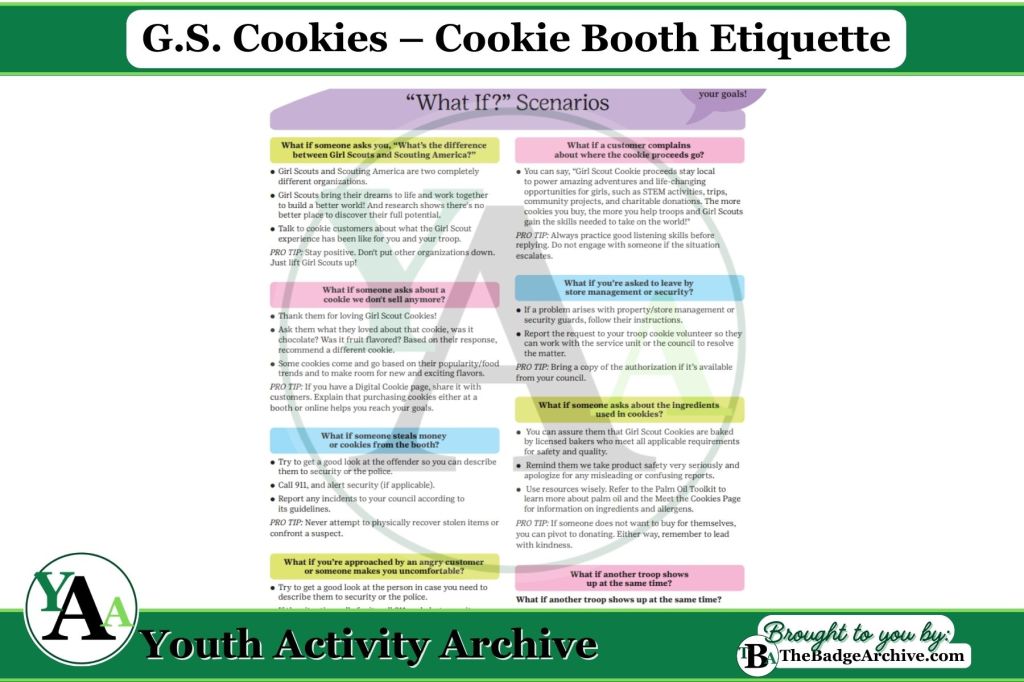 G.S. Cookies – Cookie Booth&nbsp;Etiquette