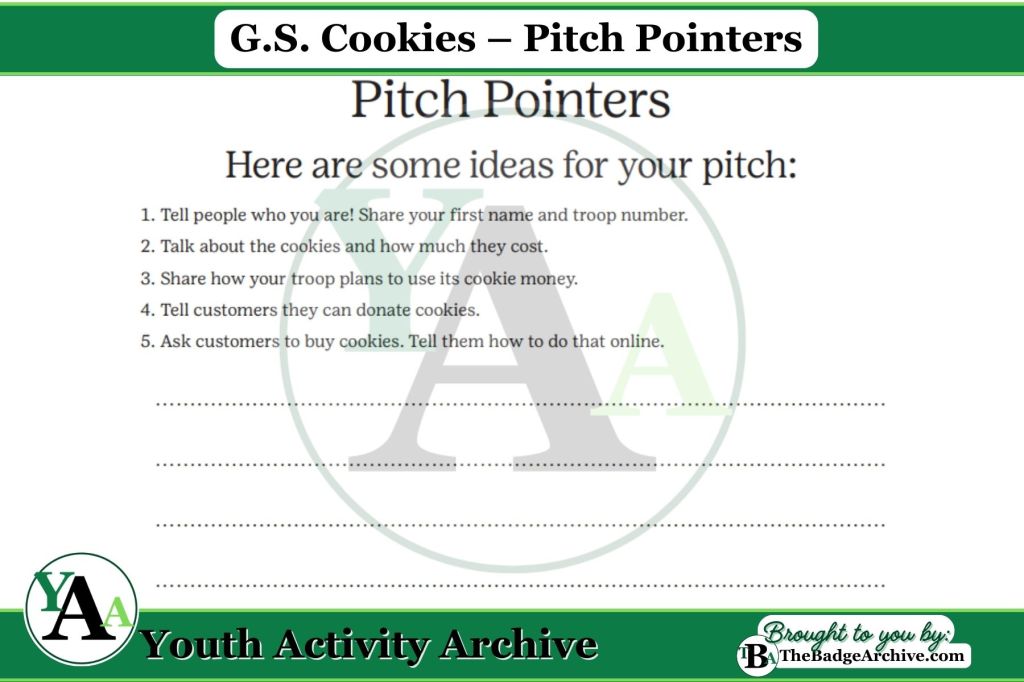 G.S. Cookies – Pitch Pointers