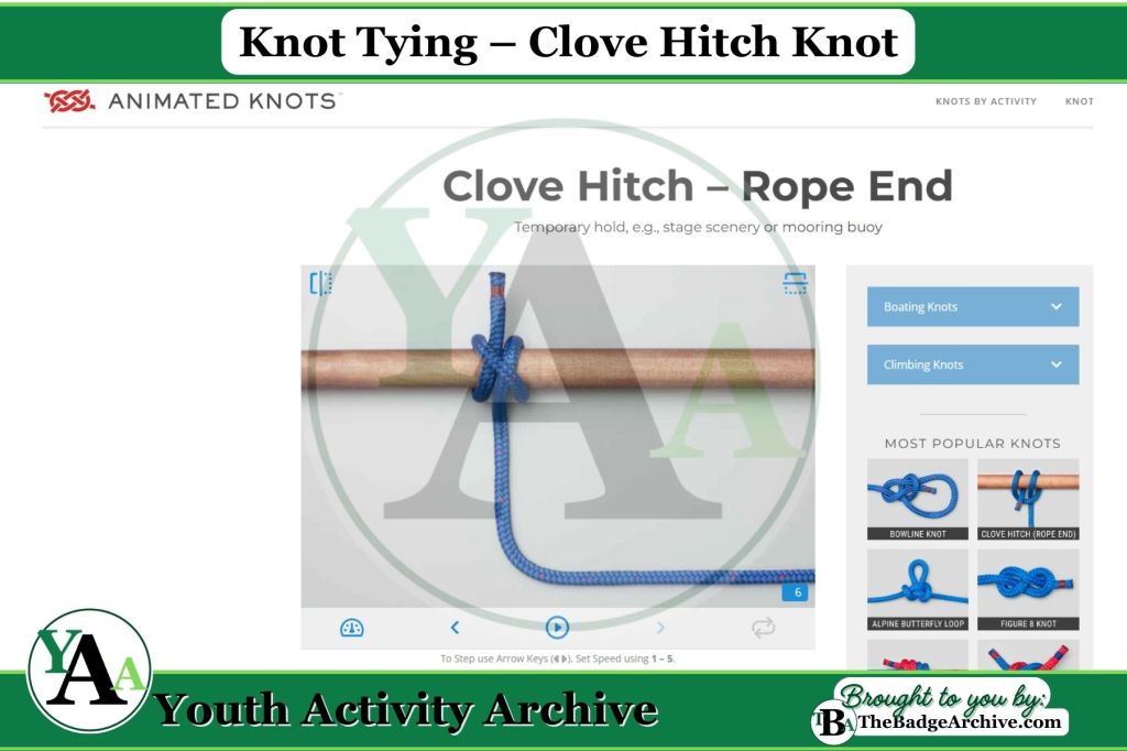 Knot Tying – Clove Hitch&nbsp;Knot