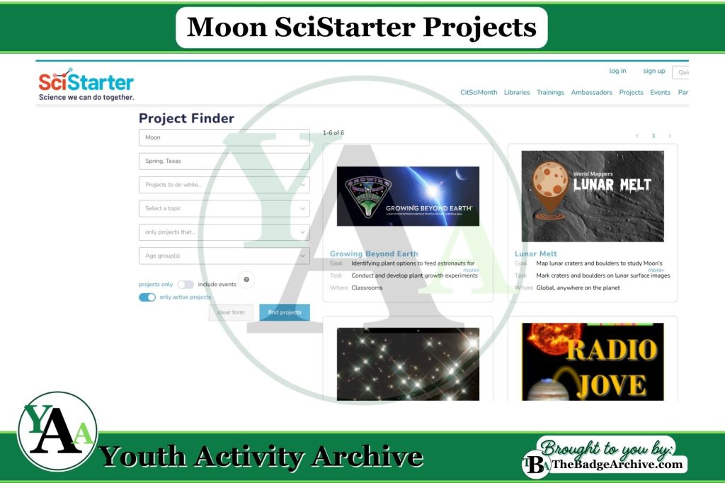 Moon SciStarter Projects